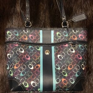 Navy Leather Coach Purse